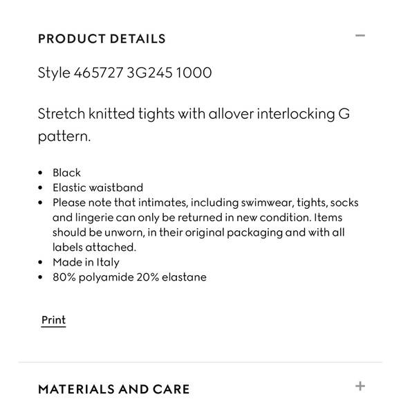 Gucci “GG Supreme” Tights - Picture 11 of 12